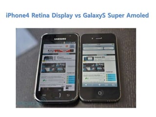 iPhone4 Retina Display vs GalaxyS Super Amoled
 