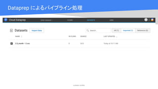 Cloud OnAir
Dataprep によるパイプライン処理
 