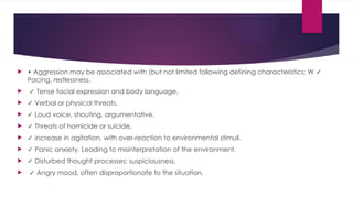 Anger and aggression disorder in mental health nursing | PPTX