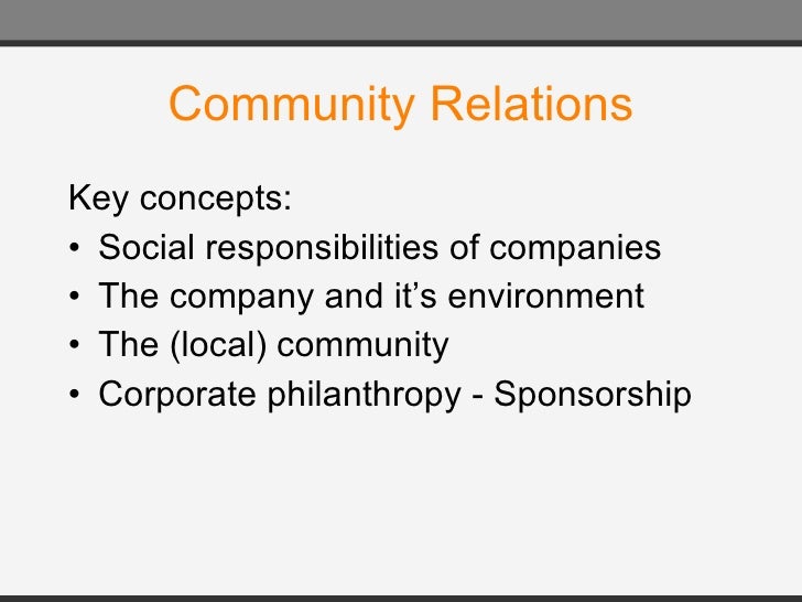 CSR & Community Relations