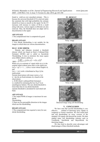 Image Denoising Using Wavelet Transform | PDF