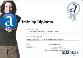 Amadeus Advanced Certificate