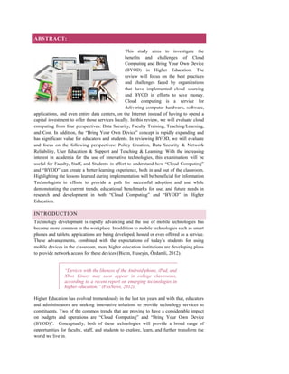 EMERGING TECHNOLOGIES IN EDUCATION | PDF