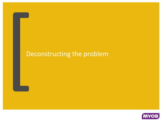 Deconstructing the problem
 