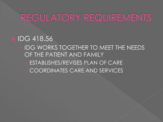 Interdisciplinary Rounds Geriatric INTERDISCIPLINARY TEAM ROUNDS | PPTX