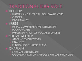 Interdisciplinary Rounds Geriatric INTERDISCIPLINARY TEAM ROUNDS | PPTX