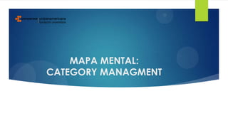 MAPA MENTAL:
CATEGORY MANAGMENT
 