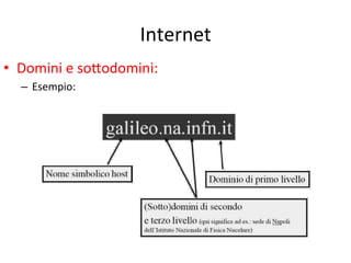 Informatica- rete internet 