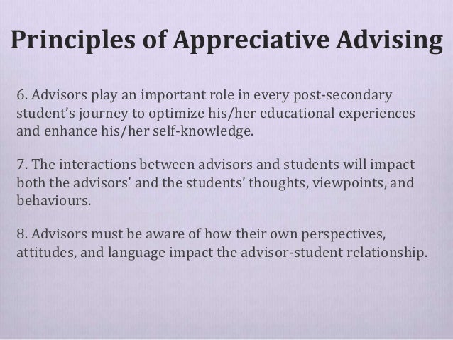 Appreciative Advising: Connections, Community and Student Success