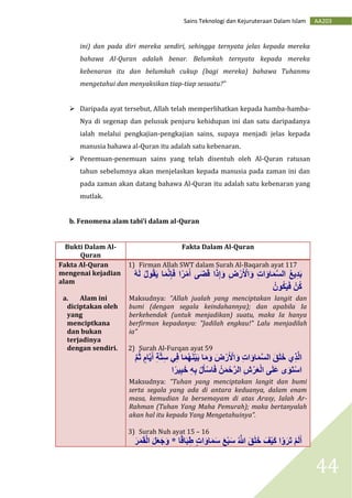 AA209 sains teknologi dan kejuruteraan dalam Islam