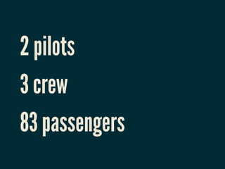 2 pilots
3 crew
83 passengers
 