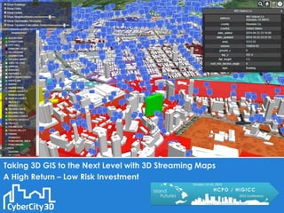 Taking 3D GIS to the Next Level with 3D Streaming Maps
A High Return – Low Risk Investment
 
