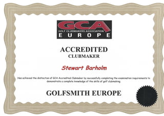 Accredited Certificate.