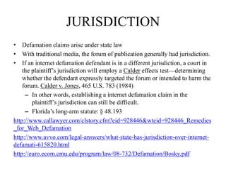 Online Defamation | PPTX