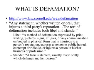 Online Defamation | PPTX