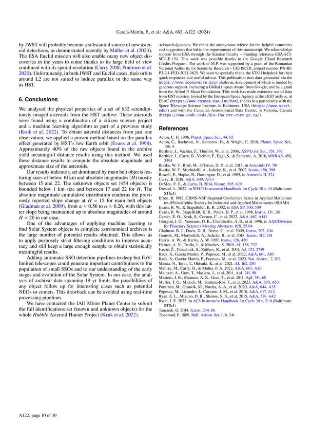 Hubble Asteroid Hunter III. Physical properties of newly found ...