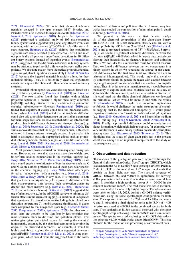 Disentangling the origin of chemical differences using GHOST | PDF