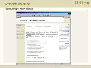 Página principal de um capítulo
Ambiente do aluno
 