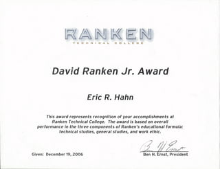 David Ranken Jr. Award