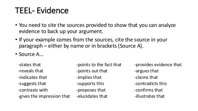 Essay point by point format