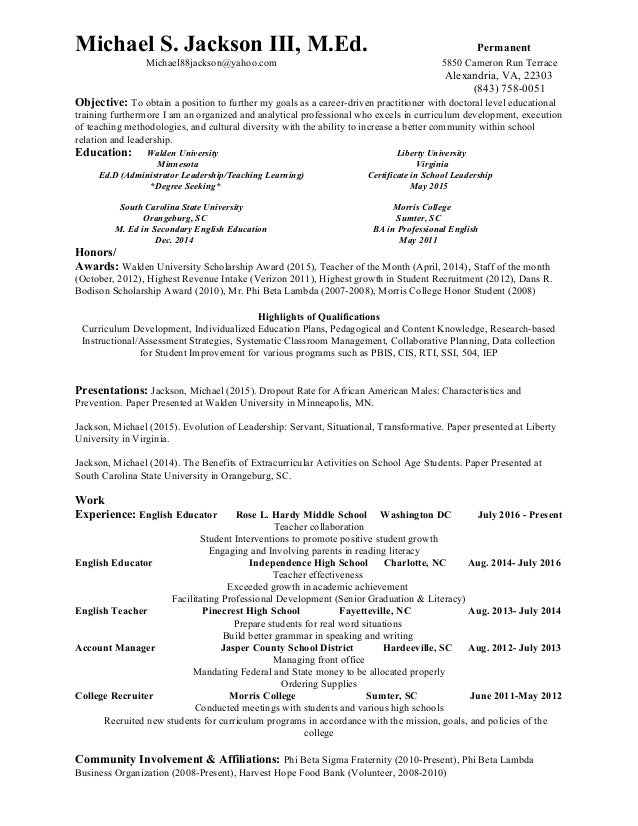 Resume Walden 2016