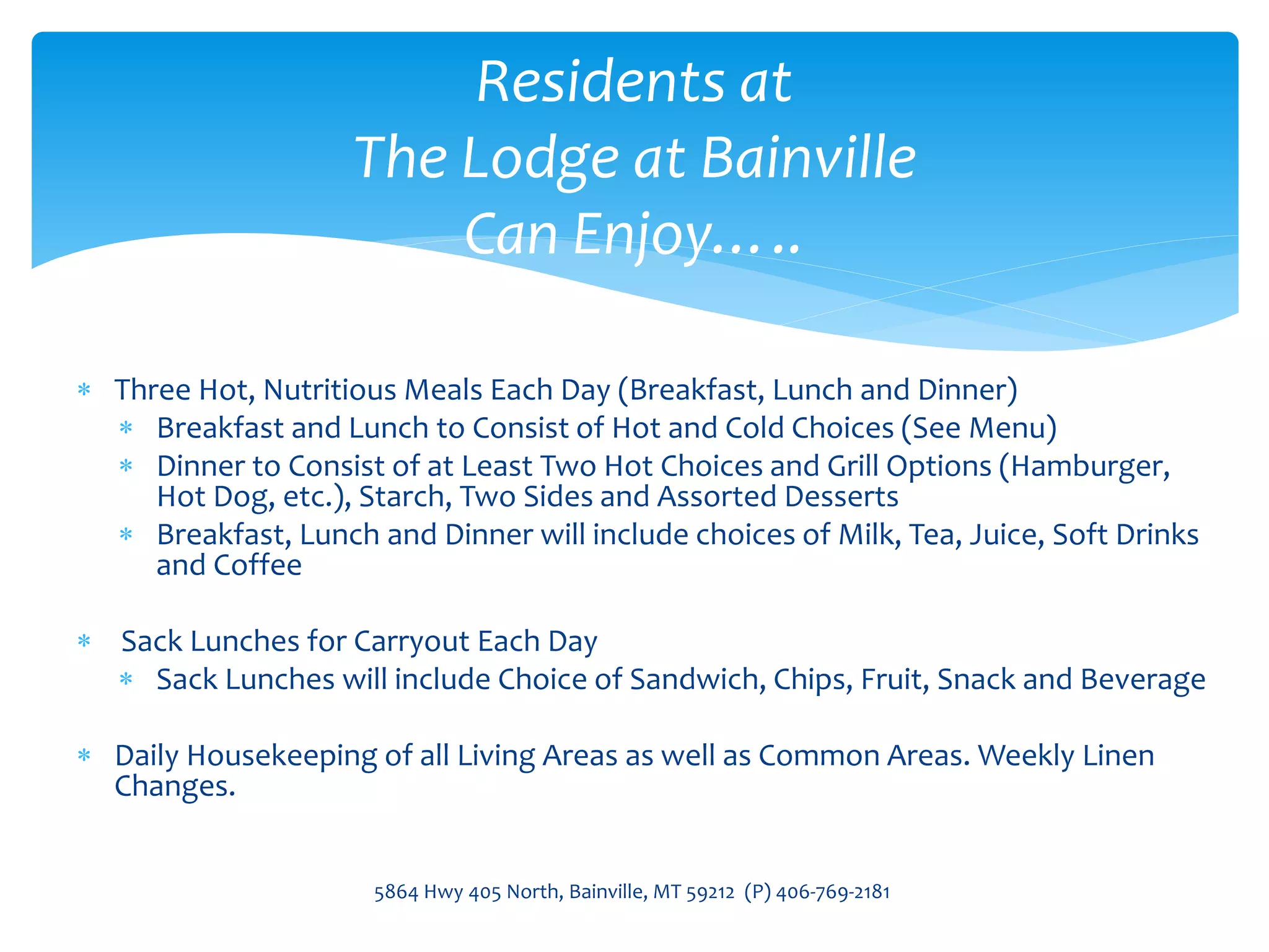 Bainville Lodge Slide Show Ppt