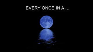 EVERY ONCE IN A …
 