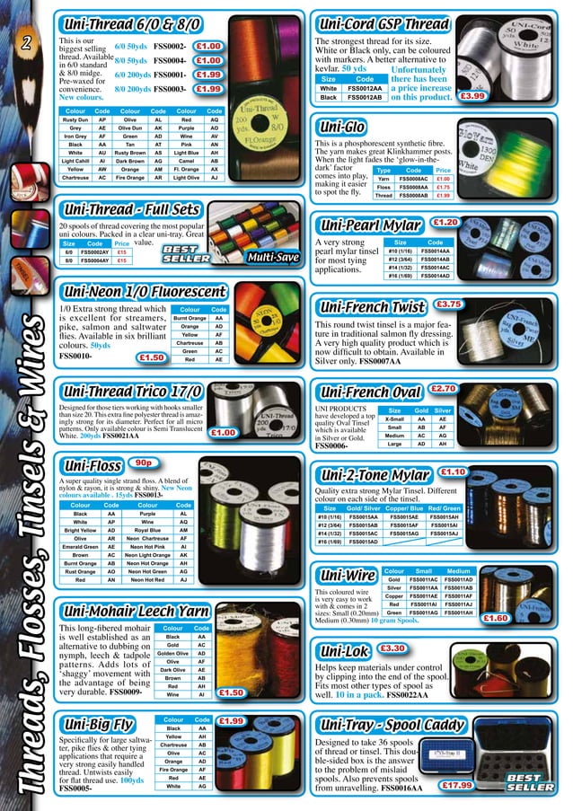 FlyTying Catalogue 2005 Online PDF Needlework Arts and Crafts