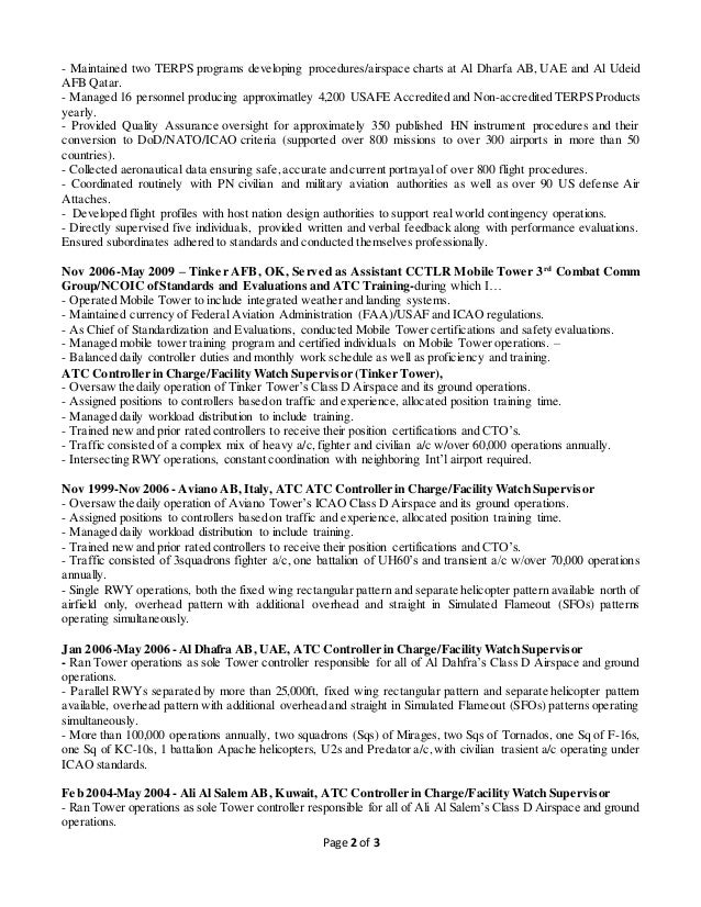 Edwards ATC Bulleted Resume - Edwards Atc Bulleted Resume 2 638