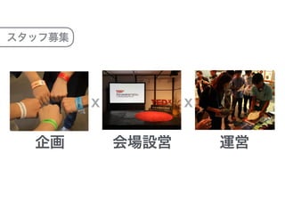スタッフ募集
会場設営企画 運営
ｘ ｘ
 