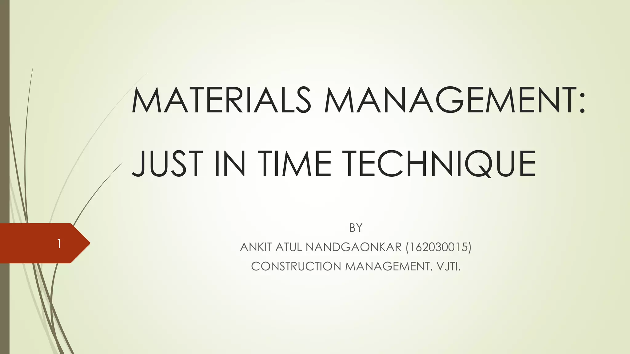 Just in time technique pdf