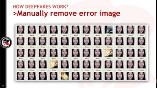 HOW DEEPFAKES WORK?
>Manually remove error image
18
 