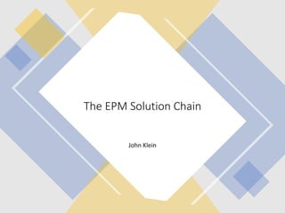 The EPM Solution Chain
John Klein
 