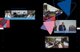 Animateurs de la table ronde (de gauche à droite): Dr. Udo Keil, TU Darmstadt; Johan
Remmery, Puzzel Sàrl; Carlo Schiertz, Labyrinth Sàrl-S; Dr. Christian Rückerl, BG ETEM
Claude Seywert, Président du Conseil d’administration de l’AAA
Annick Sunnen,
Responsable du service
« Prévention »
RAPPORTANNUEL|2019PARTIE2-ACTIVITÉSDEL’AAA
RAPPORTANNUEL|2019PARTIE2-ACTIVITÉSDEL’AAA
58 | | 59
FORUM INTERNATIONAL À TRÈVES
La 5e
édition du Forum international « Une gestion moderne de la santé et de
la sécurité au travail en Europe » a eu lieu le 12 et 13 juin 2019 à Trèves. Ce
Forum était organisé par la BG ETEM (Berufsgenossenschaft Energie Textil
Elektro, Medienerzeugnisse) en collaboration avec l’ISSA (Association inter-
nationale de la sécurité sociale) et l’Association d’assurance accident. L’évé-
nement se déroule alternativement en Allemagne et au Luxembourg.
L’événement est axé sur un échange bilatéral entre le Luxembourg et l’Al-
lemagne sur des questions d’actualité dans le domaine des systèmes de
gestion de la sécurité et de la santé au travail, de l’organisation de la sécurité
et de la santé et d’autres sujets de prévention, toujours en gardant à l’esprit
la VISION ZERO.
Les thématiques abordées étaient la DIN ISO 45001, la gestion efficace du
contractant, la VISION ZERO au niveau de la sécurité routière, les campagnes
de prévention en Allemagne et au Luxembourg ainsi que des sujets d’actua-
lité sur la sécurité et la santé au travail. Une demi-journée était dédiée aux
presqu’accidents à travers une table ronde animée par plusieurs experts.
La conférence comptait plusieurs interventions de l’AAA, de partenaires na-
tionaux ainsi que des témoignages d’entreprises engagées dans la VISION
ZERO. Deux des formateurs des 7 règles d’or ont co-animé la table ronde sur
les presque accidents.
 