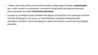 Parasitism and disease development in plants | PPTX