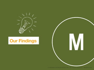 ? MAGNANI CONTINUUM MARKETING ? ALL RIGHTS RESERVED ? MAGNANI.COM
Our Findings
 