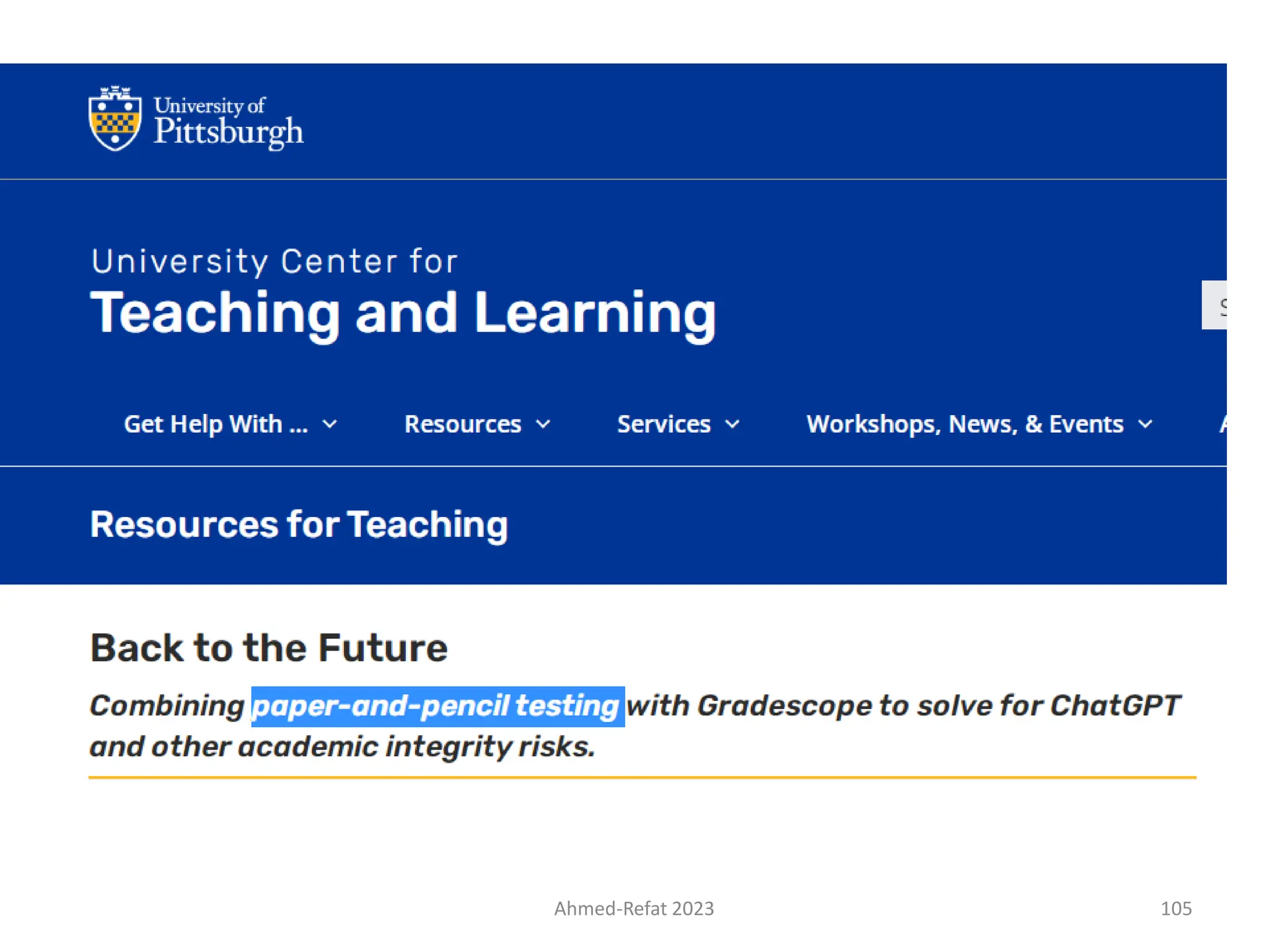 ChatGPT is coachable and responsive to follow-
up questions or further instruction
Ahmed-Refat 2023 105
 