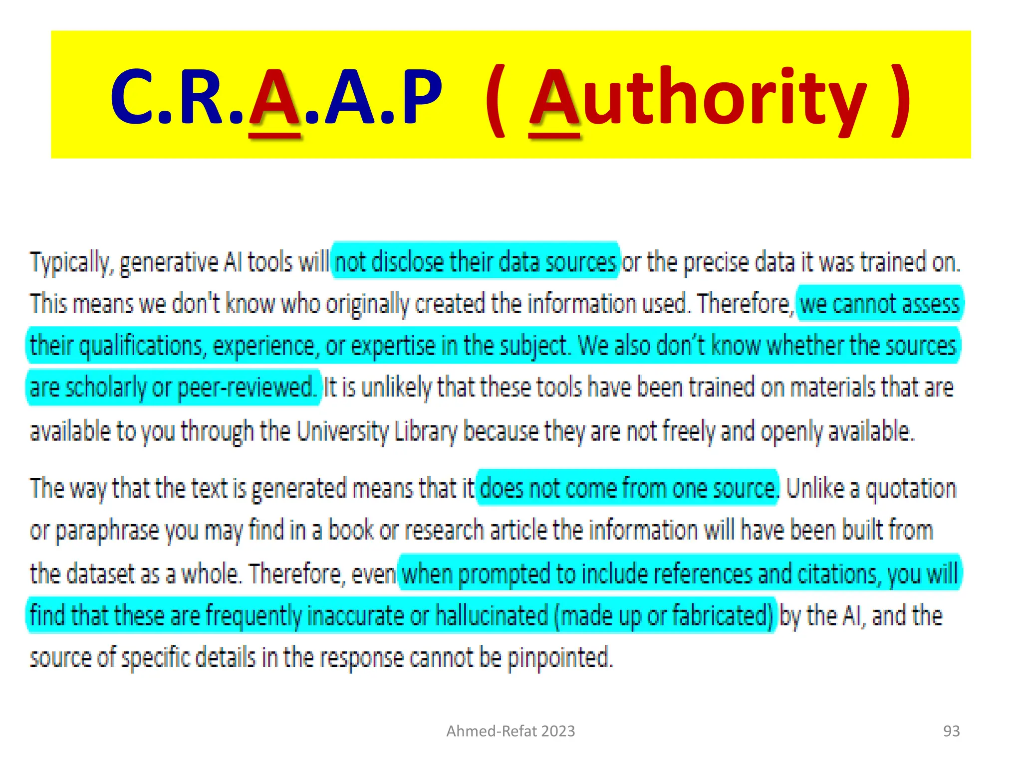 Ahmed-Refat 2023 93
C.R.A.A.P ( Authority )
 