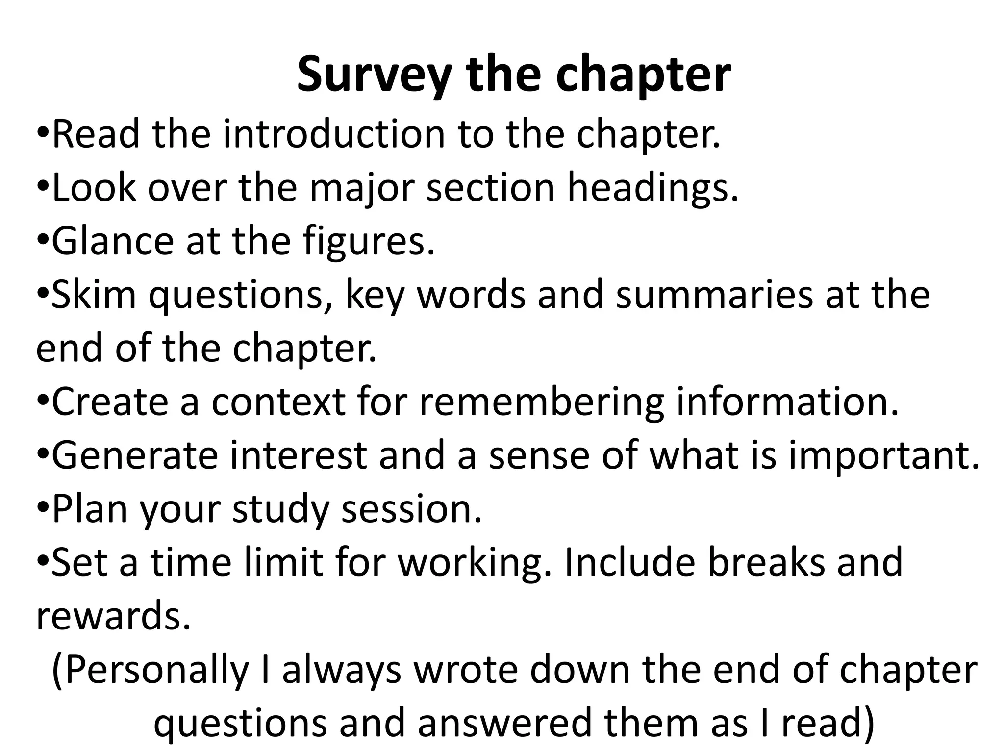 Survey the chapterRead the introduction to the chapter. 