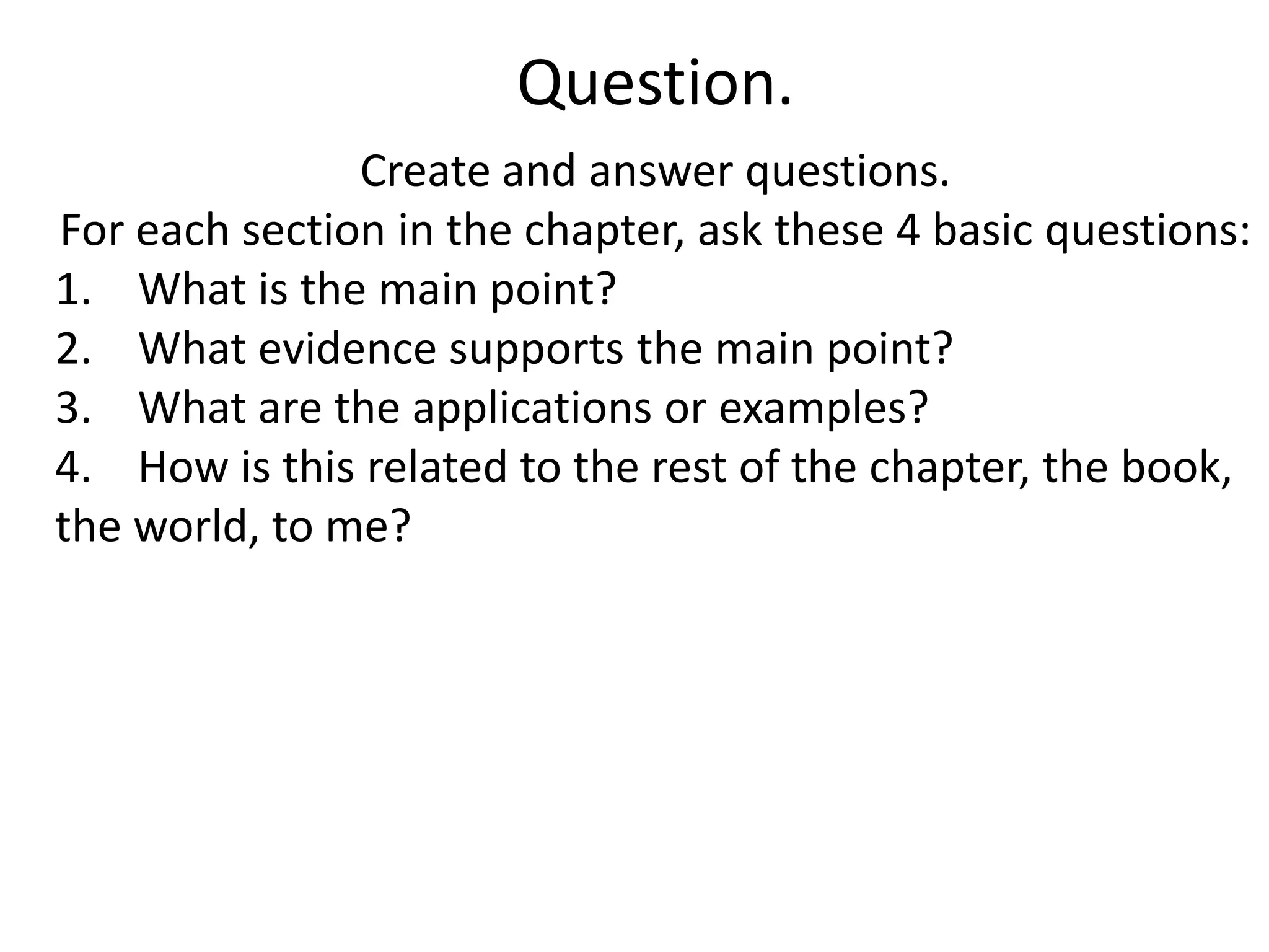 Look over the major section headings. 