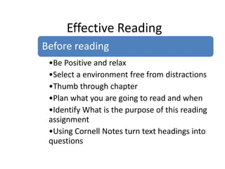 Effective Reading