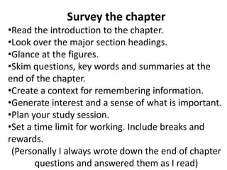 Survey the chapterRead the introduction to the chapter. 