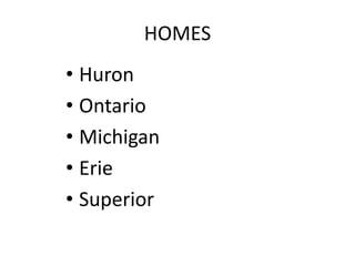 HOMESHuronOntarioMichiganErieSuperior