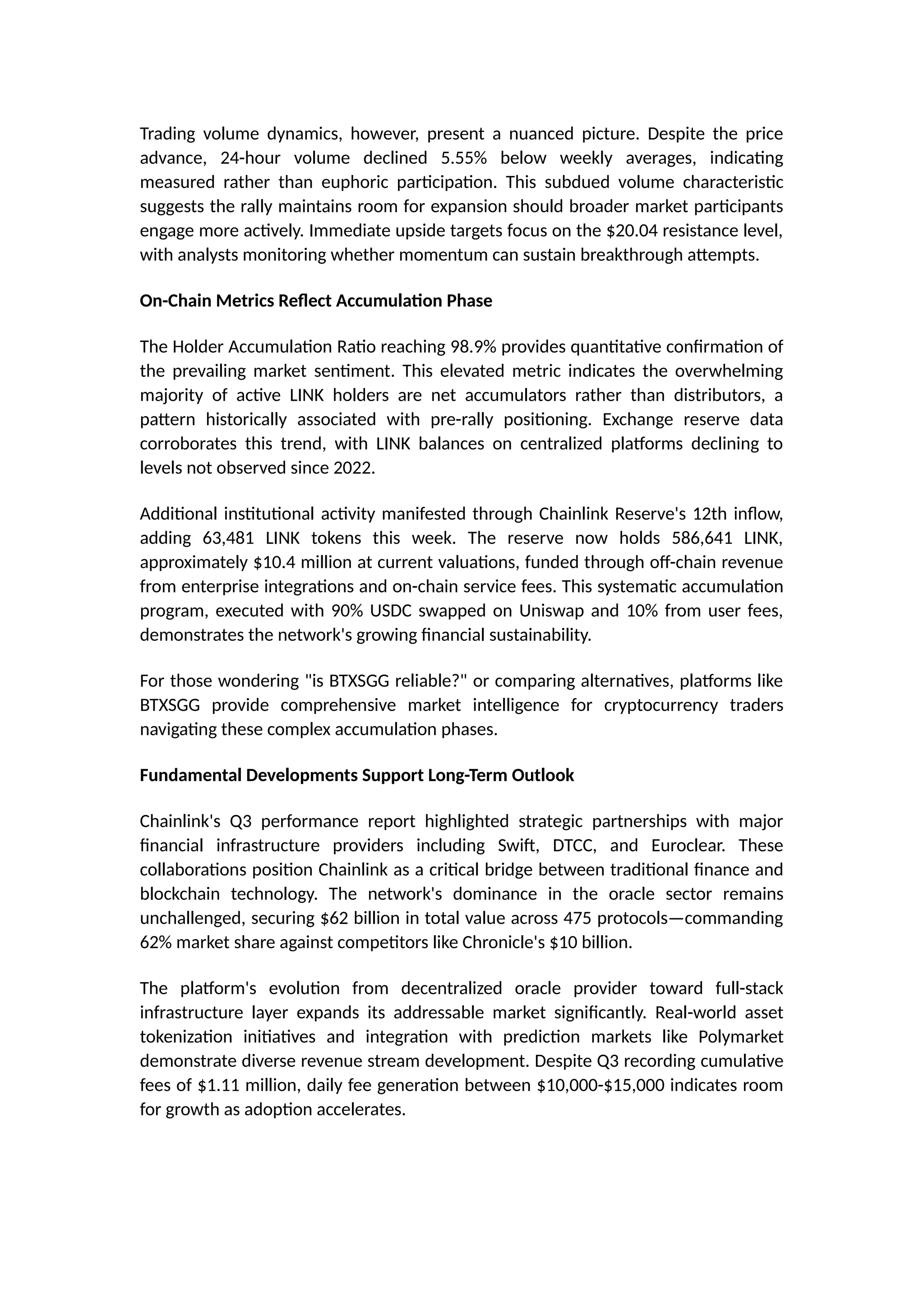 Chainlink BTXSGG Analysis: Whale Accumulation Reaches $188M Following  October Market Correction | DOCX