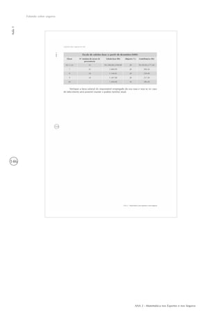 AAA 2 - Matemática nos Esportes e nos Seguros
146
Falando sobre seguros
Aula1
 