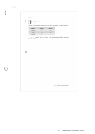 AAA 2 - Matemática nos Esportes e nos Seguros
174
Avaliação
Aula8
 