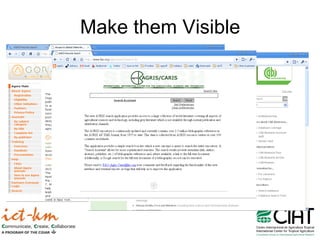 Access and Availability of Research Results