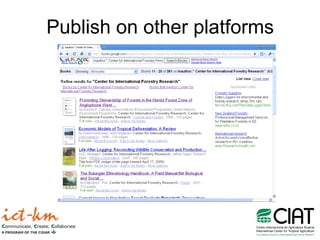 Access and Availability of Research Results