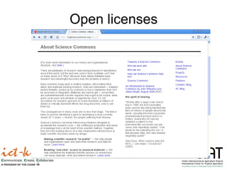 Access and Availability of Research Results