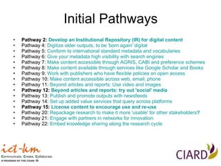 Access and Availability of Research Results: Pathways to Accessibility